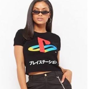 Play station crop top